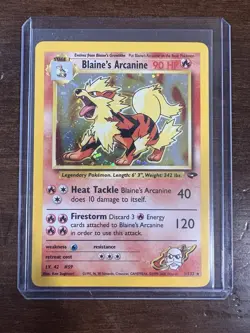 Pokemon TCG Blaine's Arcanine Gym Challenge #1/132 Holo Unlimited Rare - NM - Image 1