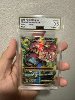 2016 Pokemon - XY Evolutions - M Venusaur EX #100 Full Art - AGS 9.5+ - Image 1