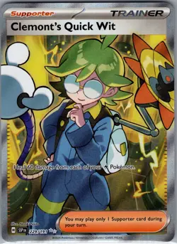 Clemont's Quick Wit 229/191 - Pokemon SV08: Surging Sparks - FA Ultra Rare (NM) - Image 1