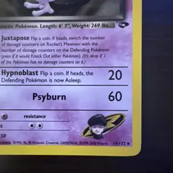 Rocket's Mewtwo Holo Rare Holo Gym Challenge 014/132 MP Pokemon TCG - Image 4