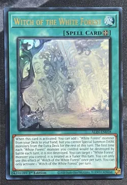 Yugioh Witch Of The White Forest ALIN-EN058 1st Edition Ultra Rare NM - Image 1