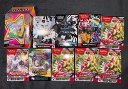 Pokemon Build & Battle And Booster Bundle Box Lot Of 10 -EMPTY NO CARDS- - Image 1