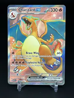 Pokemon TCG Charizard EX Holo Ultra Rare Card 183/165 SV 151 - Image 1