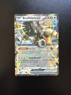 FREE SHIPPING Pokemon TCG White Flare Bouffalant ex 077/086 Holo Rare Card NM - Image 1