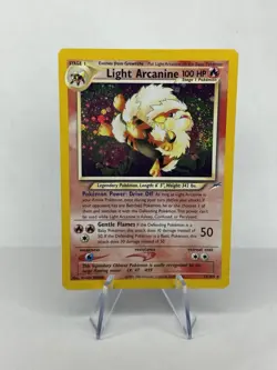 Pokemon TCG Light Arcanine Neo Destiny Holo Card 12/105 Unlimited Rare Lp - Image 1