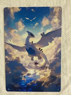 Pokemon LUGIA 249 Flying Psychic V 186/195 Metal WALL DECOR Full Art TCG Card - Image 2