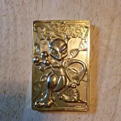 1999 MewTwo Pokemon 24K Gold Plated Trading card Limited Edition Burger King - Image 1