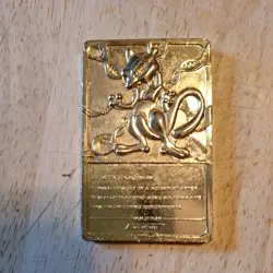 1999 MewTwo Pokemon 24K Gold Plated Trading card Limited Edition Burger King - Image 2