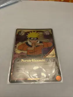 Naruto CCG. Naruto Uzumaki 019 Super rare Foil Card NM Gold Holo - Image 1