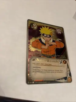Naruto CCG. Naruto Uzumaki 019 Super rare Foil Card NM Gold Holo - Image 3