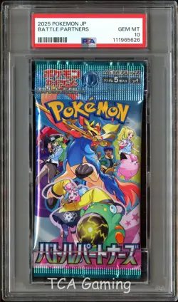 PSA 10 GEM MINT Battle Partners Japanese SEALED Pokemon Card Booster Pack CS3-26 - Image 1