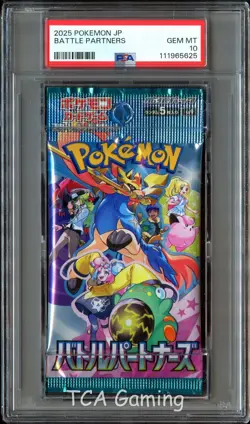 PSA 10 GEM MINT Battle Partners Japanese SEALED Pokemon Card Booster Pack CS3-25 - Image 1
