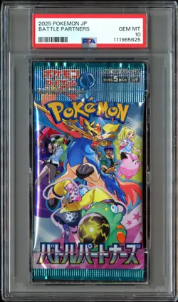 PSA 10 GEM MINT Battle Partners Japanese SEALED Pokemon Card Booster Pack CS3-25 - Image 2