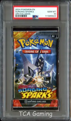 PSA 10 GEM MINT Surging Sparks (Archaludon) SEALED Pokemon Card Pack CS3-624 - Image 1