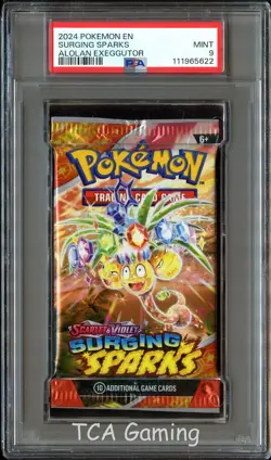 PSA 9 MINT Surging Sparks (Exeggutor) SEALED Pokemon Card Booster Pack CS3-622 - Image 1