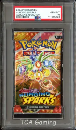 PSA 10 GEM MINT Surging Sparks (Exeggutor) SEALED Pokemon Card Pack CS3-623 - Image 1