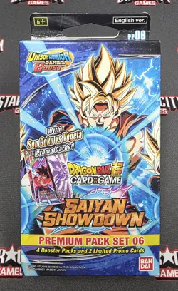 Lot of 4 SEALED Dragon Ball Super Card Game Saiyan Showdown Premium Pack Set 06 - Image 2