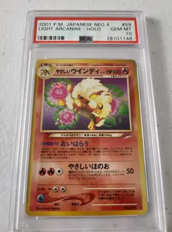 Light Arcanine - Neo Destiny *PSA 10 - GEM MINT* Holo Japanese Pokemon Card - Image 3