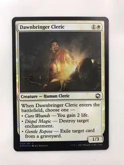 Dawnbringer Cleric Foil MTG Magic Card NM Near Mint Forgotten Realm AFR - Image 1
