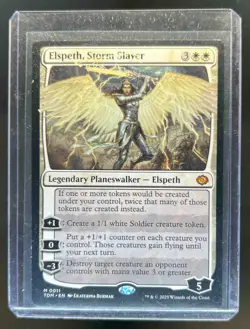 2025 Magic: The Gathering Dragonstorm Elspeth Storm Slayer Prerelease Rare #0011 - Image 1
