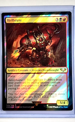2022 MTG Magic the Gathering Warhammer 40000 40k Surge Foil #125 Helbrute - Image 1