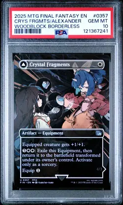 2025 MTG FINAL FANTASY #0357 CRYSTAL FRAGMENTS/SUMMON: ALEXANDER PSA 10 - Image 1