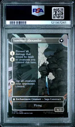 2025 MTG FINAL FANTASY #0357 CRYSTAL FRAGMENTS/SUMMON: ALEXANDER PSA 10 - Image 2