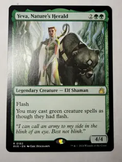 Yeva, Nature's Herald RAVNICA REMASTERED Regular Rare RVR 162 mtg NM/M - Image 1