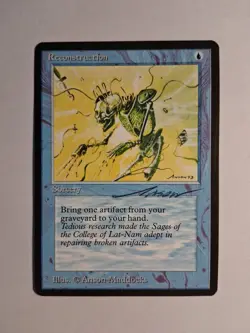 Magic The Gathering MTG Reconstruction Antiquities Autograph - Image 1