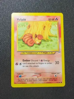 Pokemon TCG Vulpix Neo Destiny 91 Regular Unlimited Common - Image 1