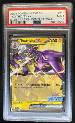 2023-25 Pokemon SV BSP Toxtricity ex Illustration Contest 2024 #215 PSA 9 - Image 1