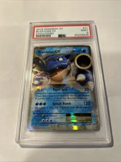 PSA 9 Pokemon TCG Blastoise EX XY Evolutions Holo Rare Card 21/108 MINT - Image 1