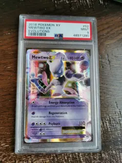 PSA 9 MINT Mewtwo EX HOLO 52/108 2016 Pokemon XY Evolutions FREE SHIPPING - Image 1