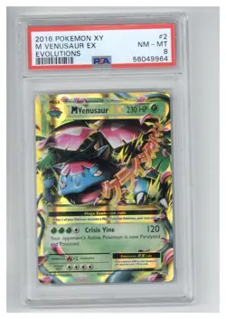 2016 Pokemon XY Evolutions 2 M Venusaur EX PSA 8 - Image 1