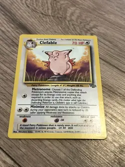 Clefable 17/64 Non Holo Rare Pokemon TCG WOTC Unlimited Jungle Light Play LP - Image 1