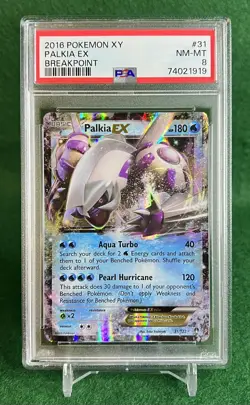 2016 Pokemon XY Palkia EX Breakpoint #31/122 PSA NM- MT 8 - Image 1