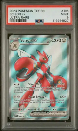 2024 POKEMON TEF EN-TEMPORAL FORCES #195 SCIZOR ex ULTRA RARE - Image 1