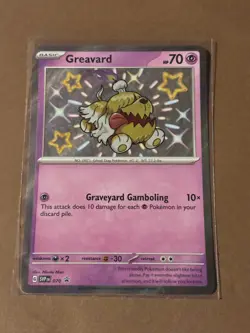 2024 Pokemon Paldean Fates Baby Shiny Holo Black Star Promo Greavard 70 - Mint - Image 1