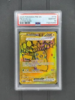 Pokemon Pikachu ex Prismatic Evolutions Hyper Rare #179 PSA 10 Gem Mint 💎 - Image 1