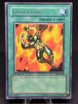 Yu-Gi-Oh! Final Flame LOB-100 The Legend of Blue Eyes 1st Edition Rare VLP - Image 1