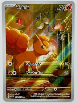 Pokemon TCG Vulpix 138/132 2025 Mega Evolution Illustration Rare Card - NM - Image 1