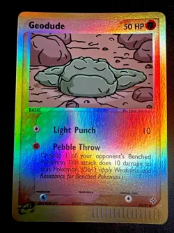 Geodude 55/97 LP Reverse Holo EX Dragon Pokemon Card Vintage 2003 - Image 1