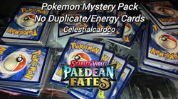 Paldean Fates Mystery Pokemon 10 Card Pack No Duplicates Near Mint - Image 1