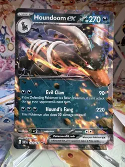 Pokemon TCG Houndoom ex 134/197 S&V: Obsidian Flames Double Rare Holo Card - Image 1