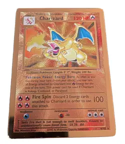 Charizard 4/102 Gold Metal Card. Celebrations Ultra Premium Collection - Image 1