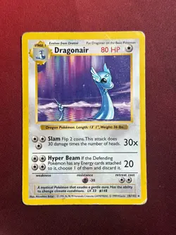 DRAGONAIR 18/102 Base Set SHADOWLESS rare Pokemon TCG card - Image 1