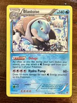 Blastoise 16/101 BW Plasma Blast Holo Rare Pokemon Card TCG LP - Image 1