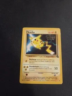 Pokemon Card Pikachu THE FIRST MOVIE PROMO #4 New - Image 1