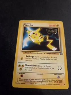 Pokemon Card Pikachu THE FIRST MOVIE PROMO #4 New - Image 2