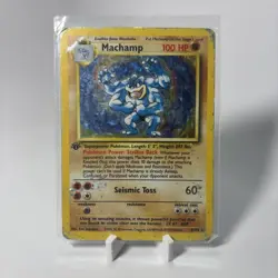 Pokemon Machamp Holo 1st Edition Rare TCG Card Base Set 8/102 - Image 1